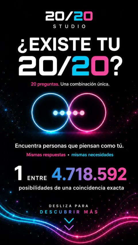 Pantalla original de presentación de 20/20