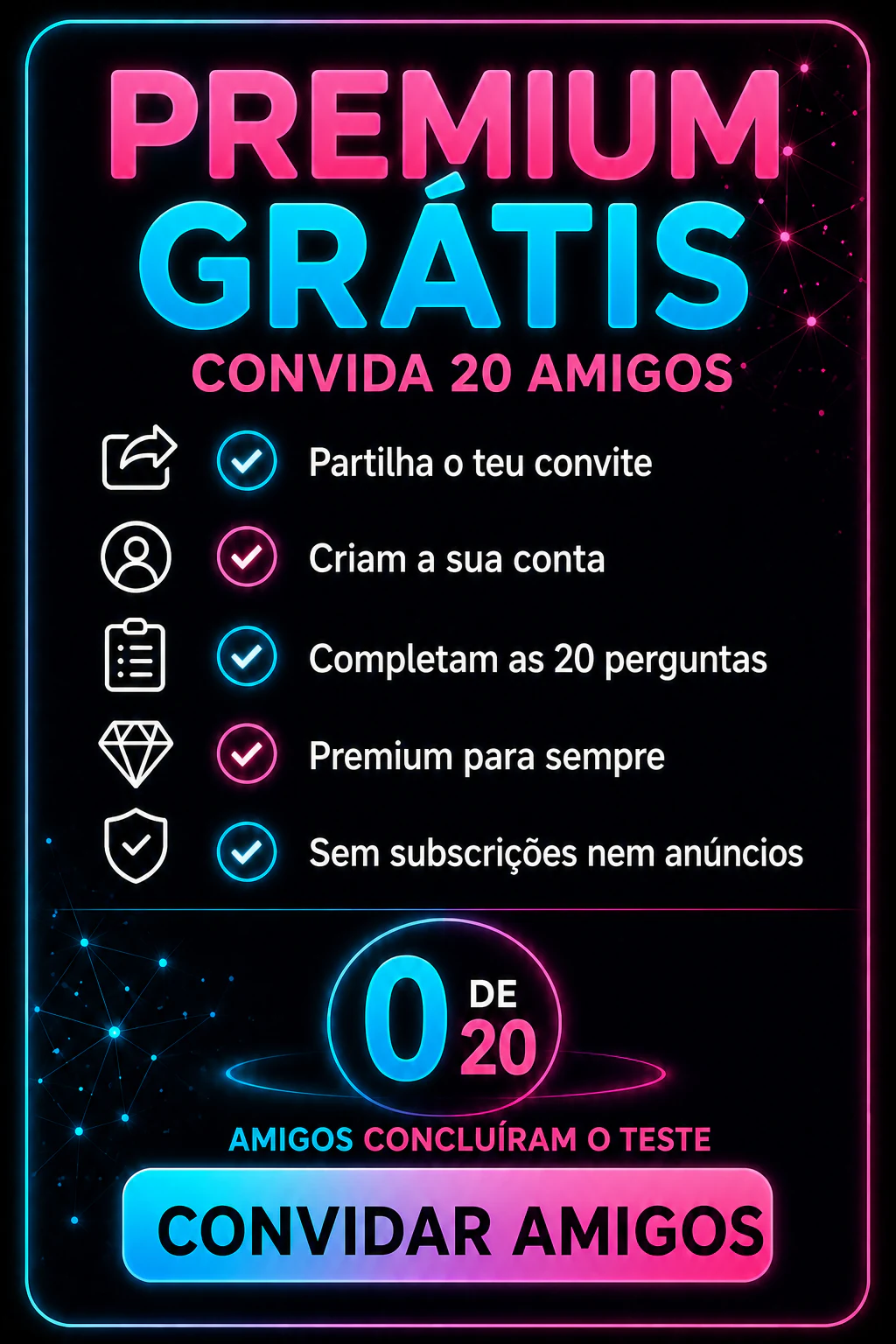 Plano Premium Grátis original do 20/20